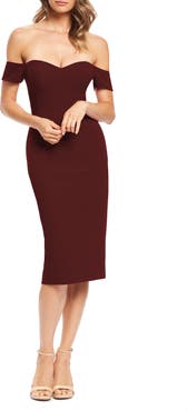 Dress the Population Bailey Off the Shoulder Body-Con Dress