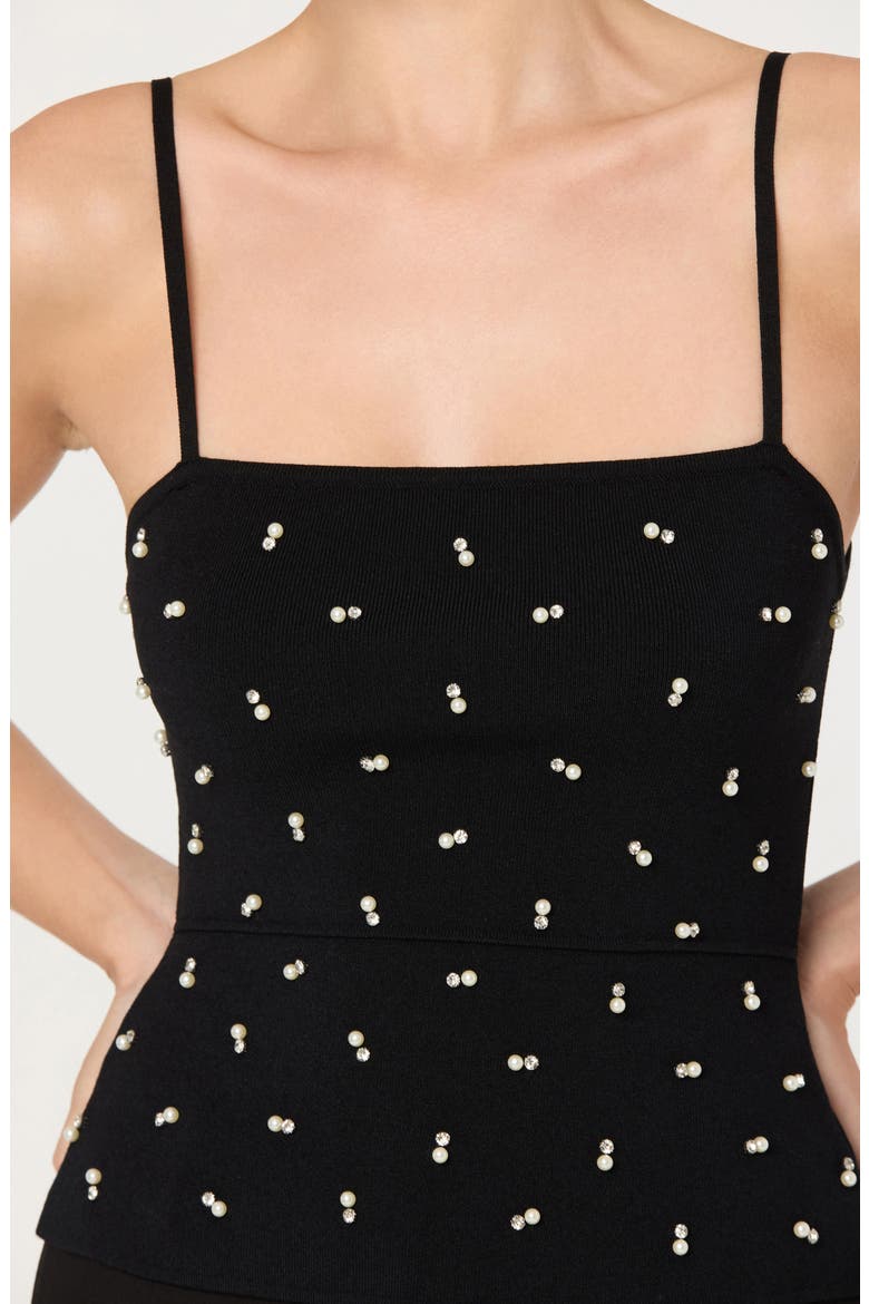 Adde Jewel Embellished Sweater Camisole, Alternate, color, BLACK