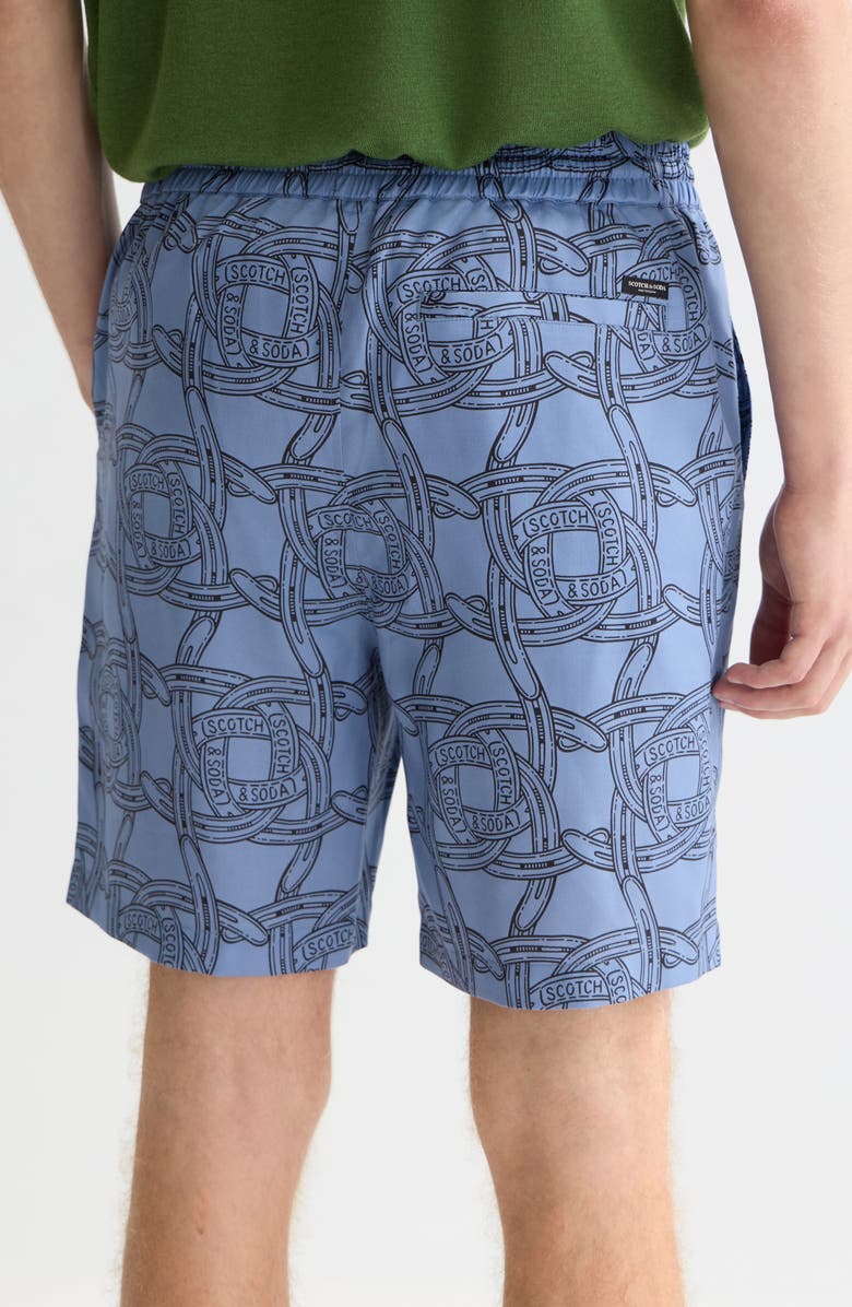 Scotch 
Soda Fave Print Drawstring Bermuda Shorts, Alternate, color, Horseshoes Infinity