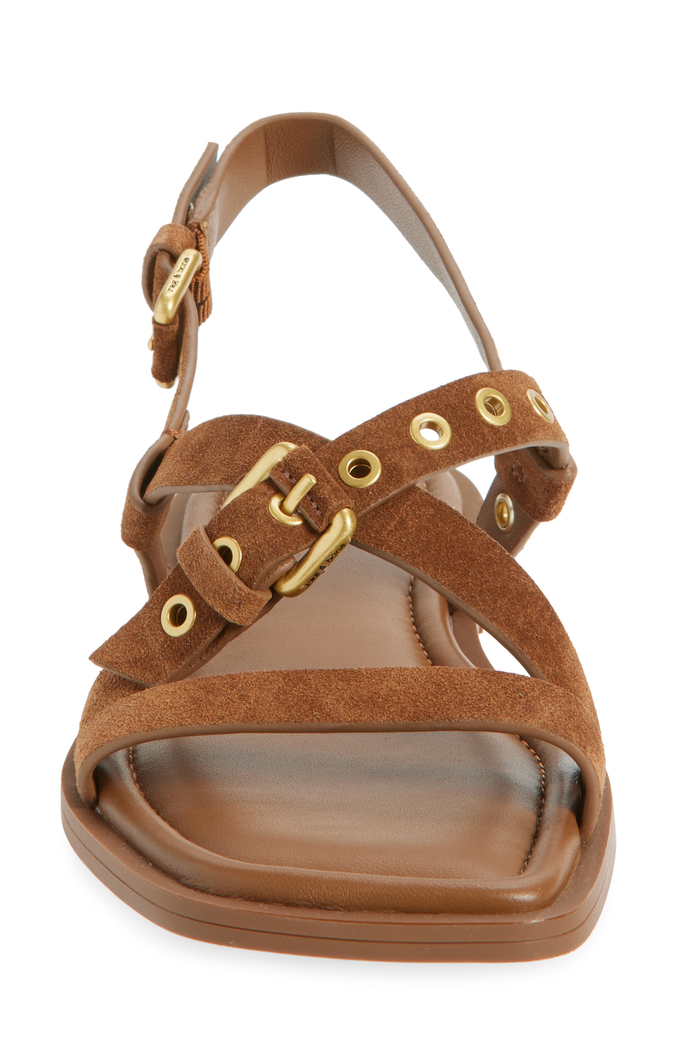 rag & bone Harlow Strappy Sandal, Alternate, color, Umber Suede