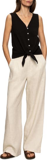 売れ筋商品|||サンクチュアリー カットソー トップス レディース Women's Vacation Tie-Front Button-Up Vest White Sanctuary Vacation Textured Tie Front Button-Up Tank | Nordstrom