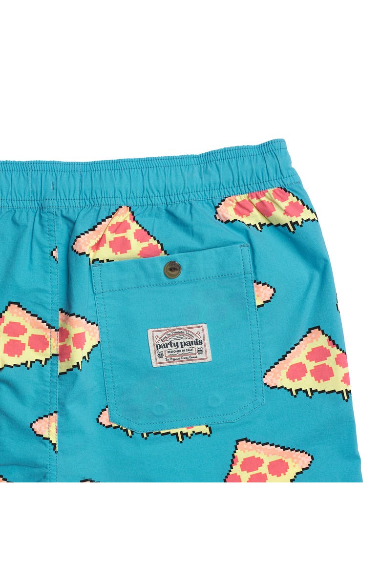 Party Pants Pixel Pizza Swim Trunks, Alternate, color,