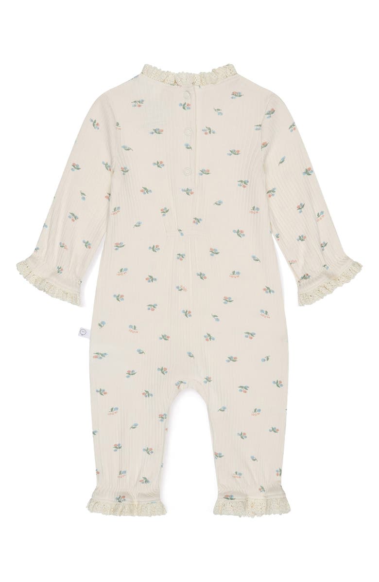 MORI Floral Crochet Accent Rib Romper, Alternate, color, 