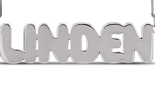 Shymi Bubble Letter Script Necklace In Metallic