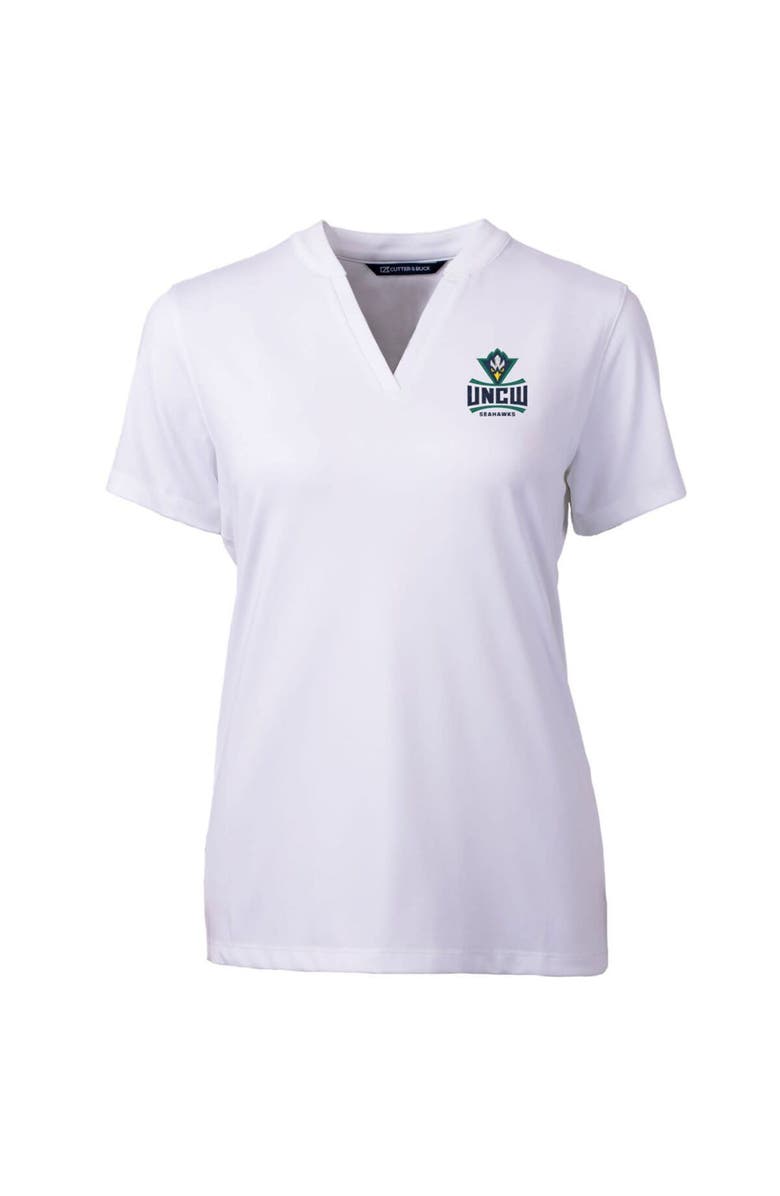 Cutter & Buck Women's Cutter & Buck White UNC Wilmington Seahawks Forge Blade V-Neck Top, Alternate, color,
