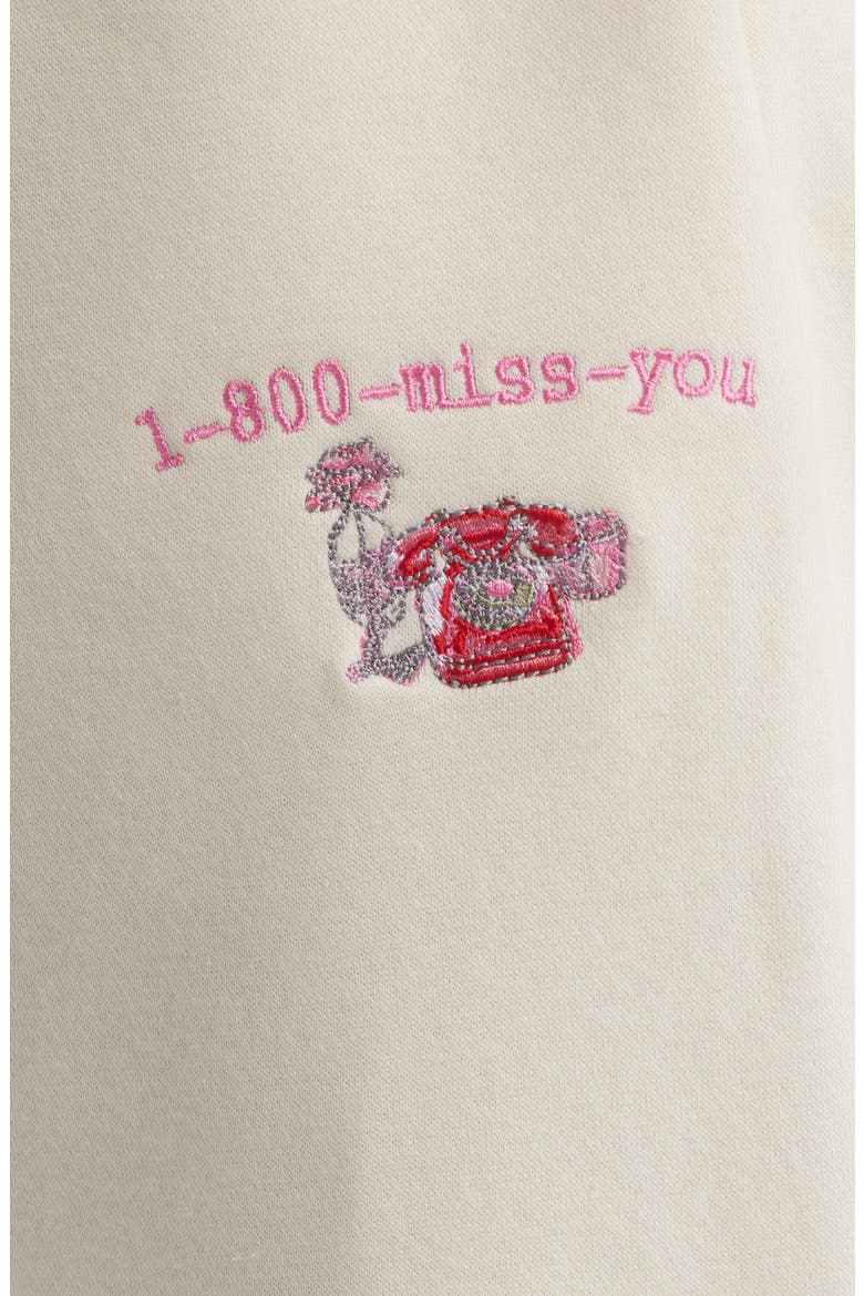 Call Me When You See This Sweatpants, Alternate, color, CREAM