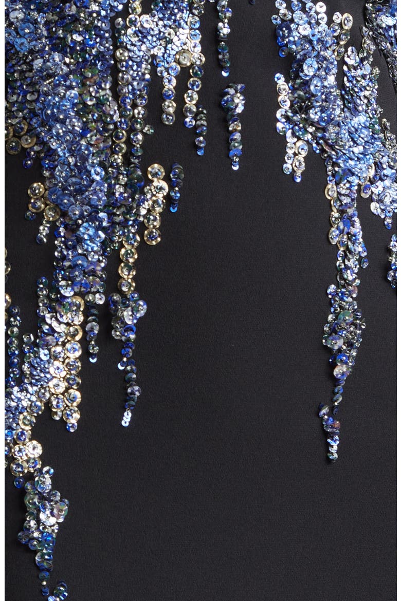 Sequin Embroidered Skirt, Alternate, color, BLACK