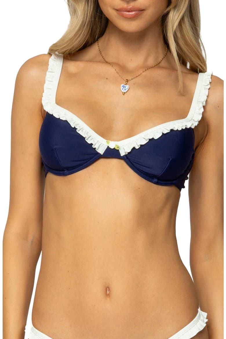 Kellie Underwire Bikini Top, Main, color, NAVY