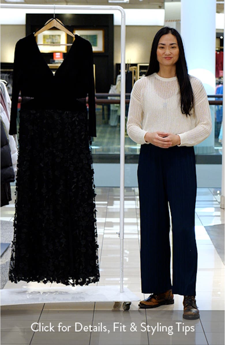 Floral Embroidered Long Sleeve Gown, sales video thumbnail