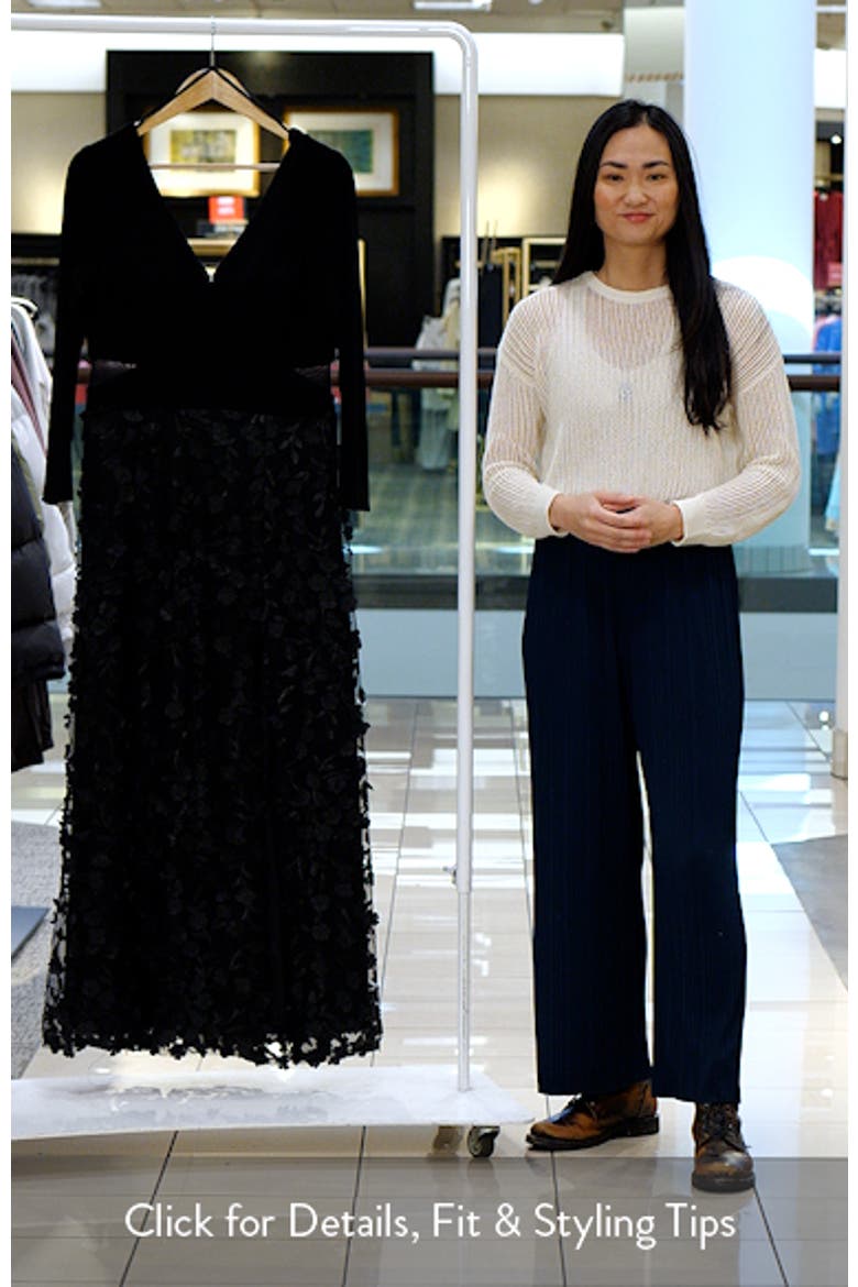 Floral Embroidered Long Sleeve Gown video