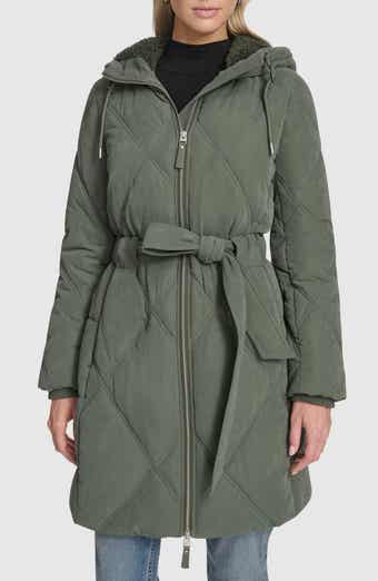 Andrew Marc Hollis Belted Faux Fur Lined Parka