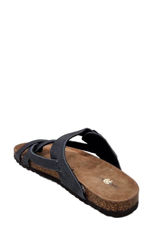 Gaahuu Strappy Slide Sandal In Grey