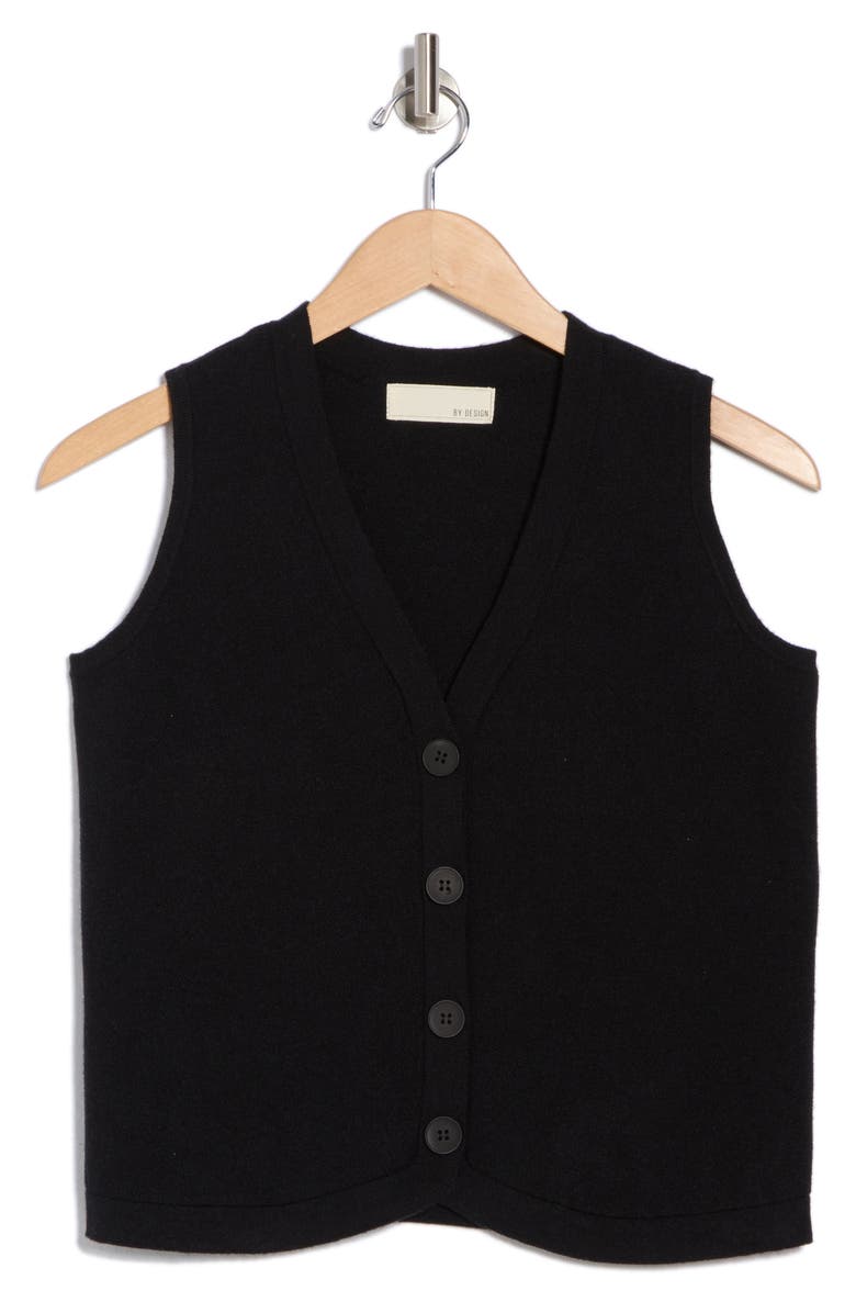 BY DESIGN Juniper Sweater Vest, Alternate, color, Black
