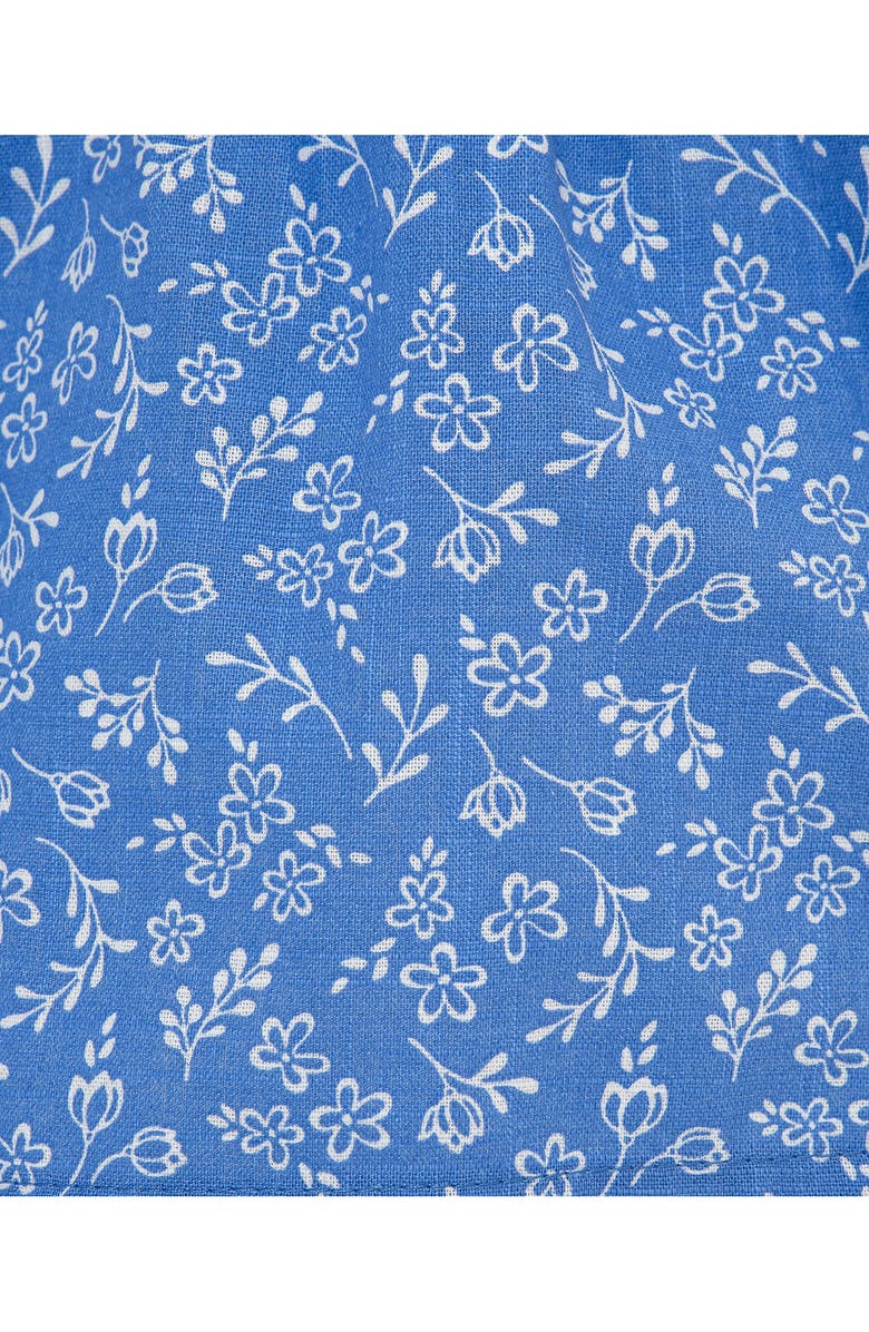 Little Me Embroidered Top, Shorts & Headband Set, Alternate, color, Blue