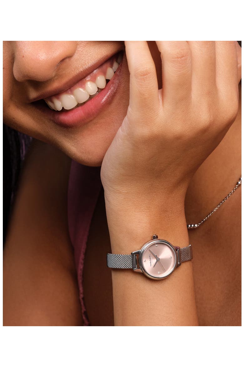 Mini Classic Mesh Strap Watch, 23mm, Alternate, color, BLUSH