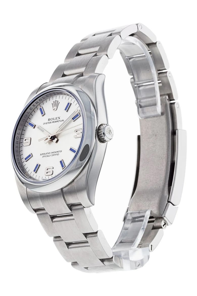Rolex Preowned 2016 Oyster Perpetual Automatic Bracelet Watch, 34mm, Alternate, color, STEEL