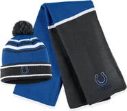 WEAR by Erin Andrews Women's WEAR by Erin Andrews Royal Indianapolis Colts Colorblock Cuffed Knit Hat with Pom and Scarf Set
