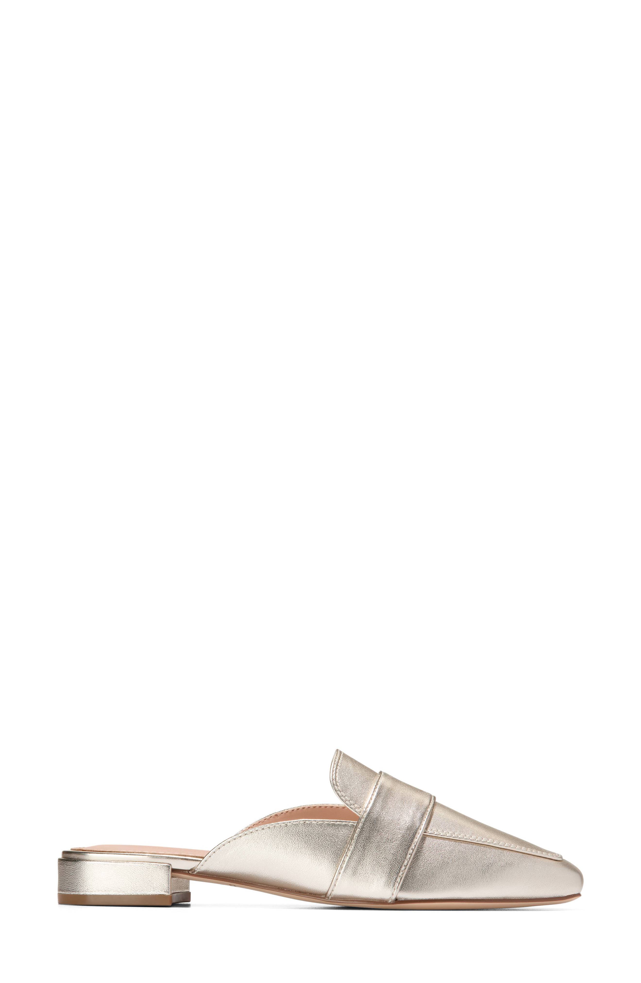 Cole Haan Pasha Mule, Alternate, color, Soft Gold Leather