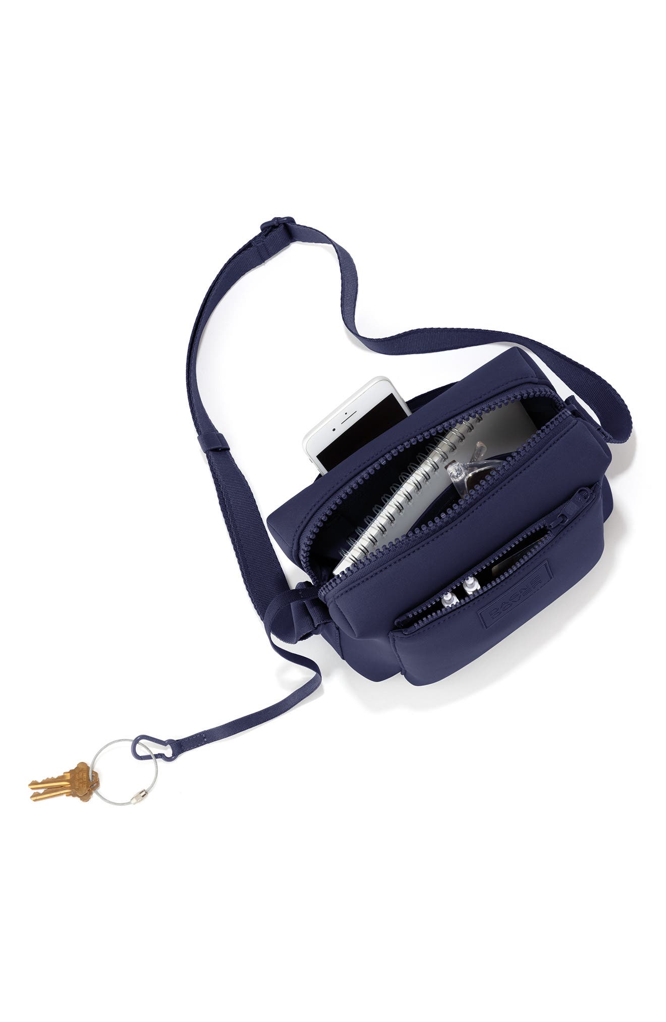 Micah Neoprene Crossbody Bag, Alternate, color, STORM