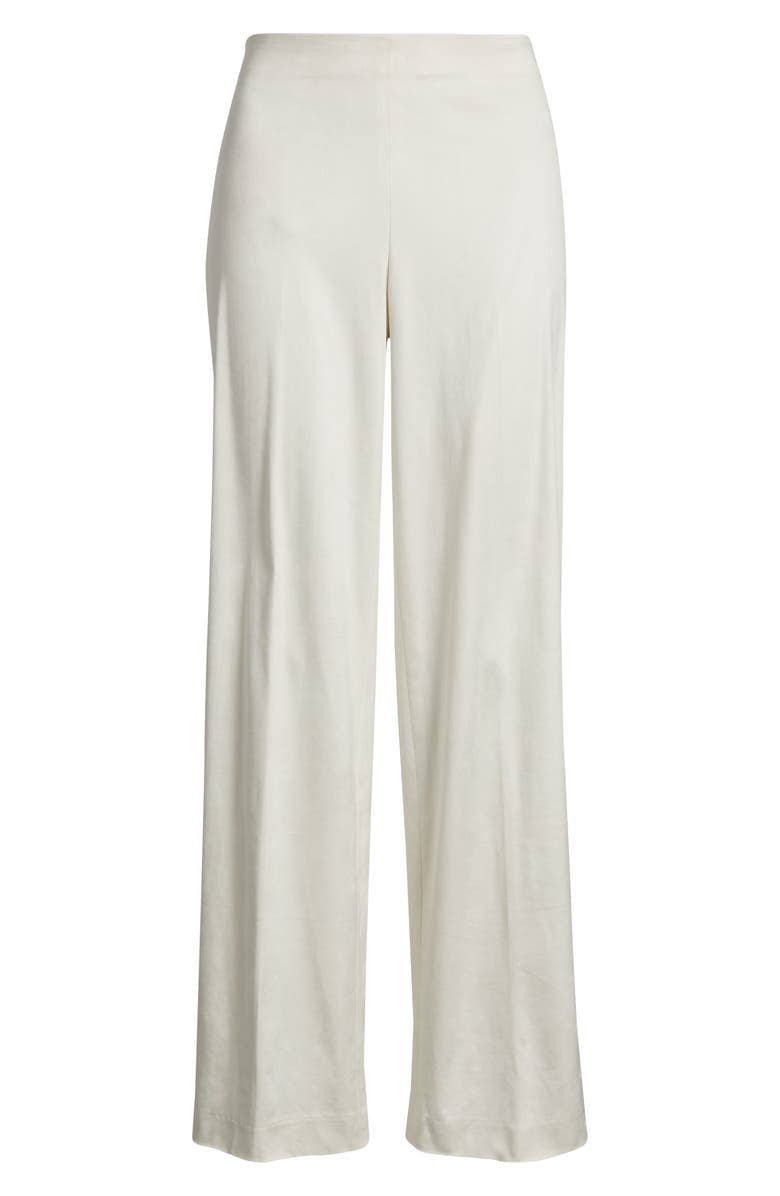 Anne Klein High Waist Wide Leg Pull-On Pants, Alternate, color, White Dove