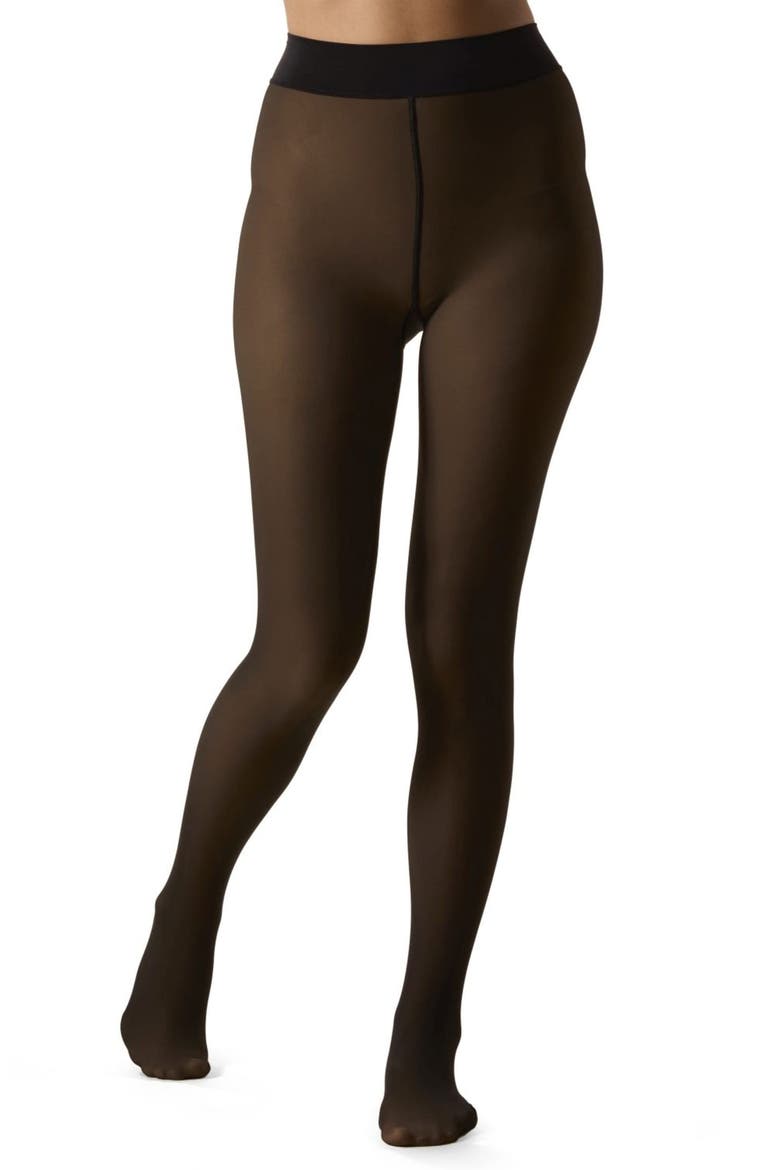 Sheer Illusion Thermal Tights, Alternate, color, BEIGE-BLACK