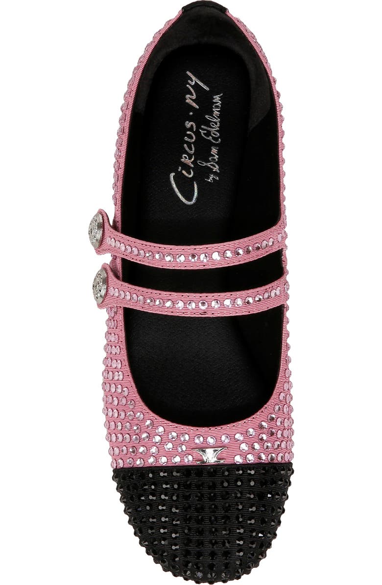 Circus NY by Sam Edelman Zoey Cap Toe Mary Jane Flat, Alternate, color, Pink Confetti / Blac