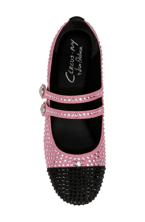 Circus Ny By Sam Edelman Zoey Cap Toe Mary Jane Flat In Pink Confetti/black