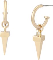 AllSaints Spike Charm Huggie Earrings