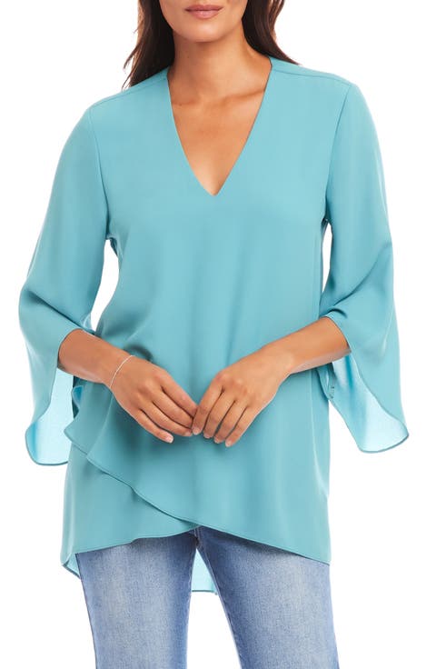 Crossover Hem Asymmetric Top (Petite)