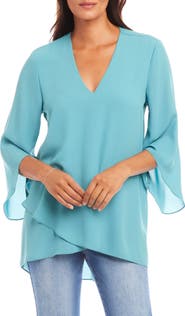 Karen Kane Asymmetrical Crepe Top