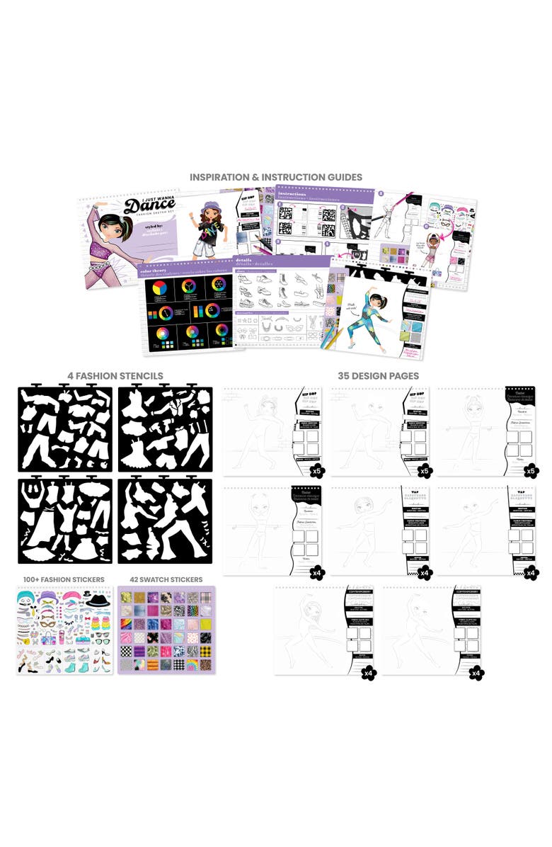 Fashion Angels Fashion Sketch Set, I Just Wanna Dance, Art and Craft Kit, Alternate, color, Multicolored