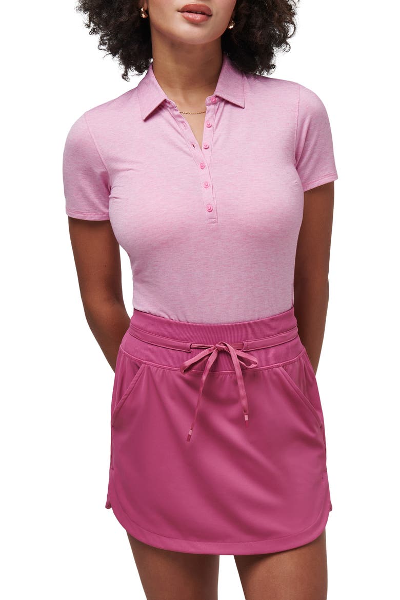 Featherweight Active Polo, Main, color, HEATHER RED VIOLET