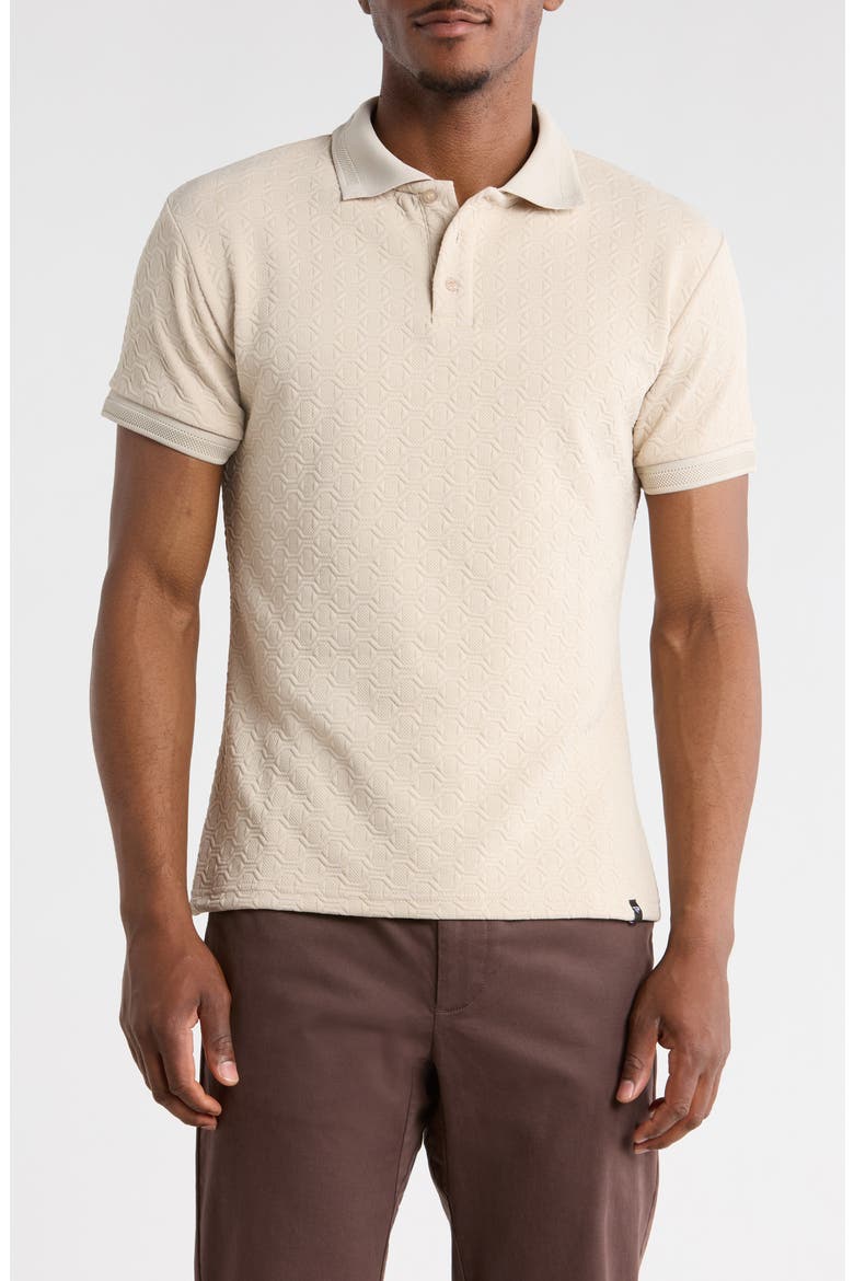 Modern Fit Textured Polo, Main, color, SAND
