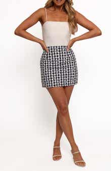 Petal & Pup Clement Embroidered Check Miniskirt