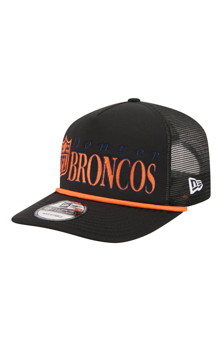 New Era Men's New Era Black Denver Broncos Throwback Foam 19TWENTY Adjustable Hat, Alternate, color, Black
