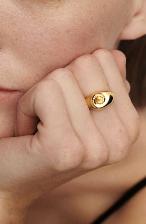 Pdpaola Shell Ring In Gold