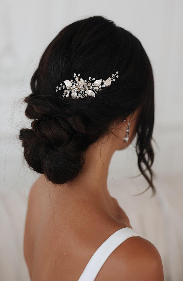 Untamed Petals Talin Crystal Comb, Alternate, color, Gold