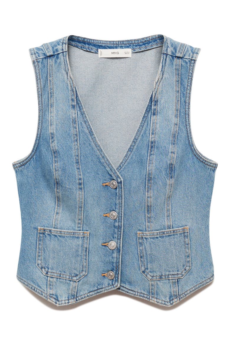 Denim Vest, Main, color, MEDIUM BLUE