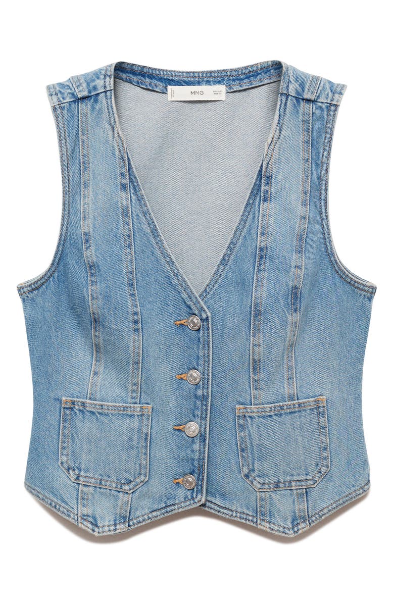 MANGO Denim Vest, Main, color,