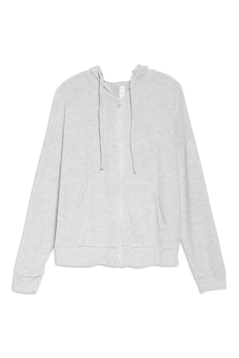 Soho Front Zip Hoodie, Alternate, color, ATHLETIC GREY HEATHER