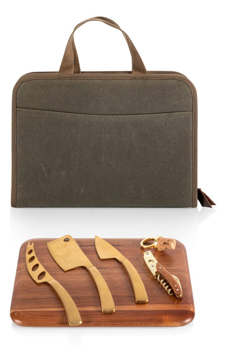 Picnic Time Monterey Travel Cheese Board & Knife Set, Main, color,