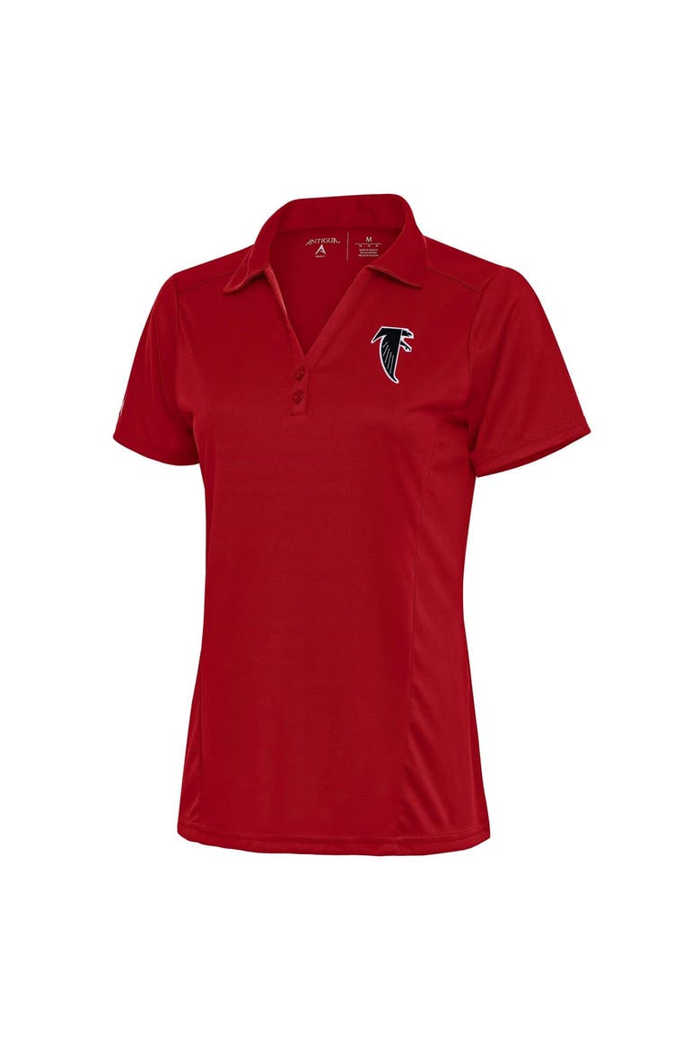 Women's Antigua Red Atlanta Falcons Throwback Logo Tribute Polo, Main, color, Red