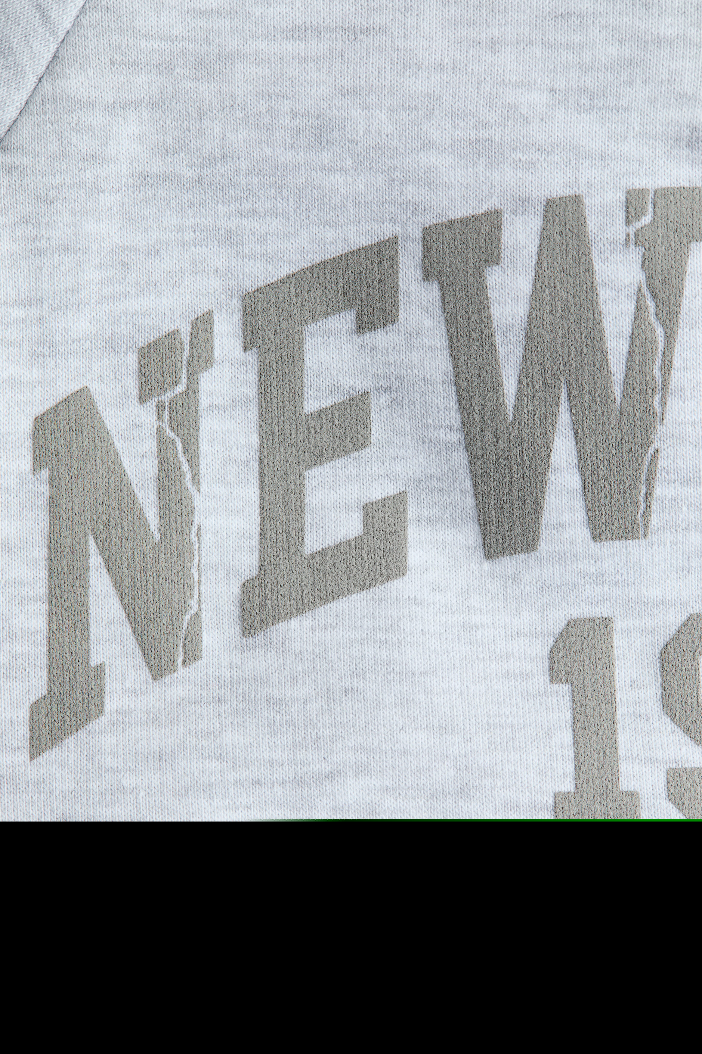 H&M Printed Sweatshirt, Alternate, color, Light Gray Melange/New York