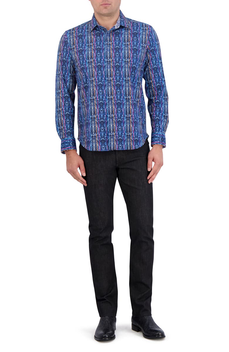 Robert Graham Oasis Knit Button-Up Shirt, Alternate, color,