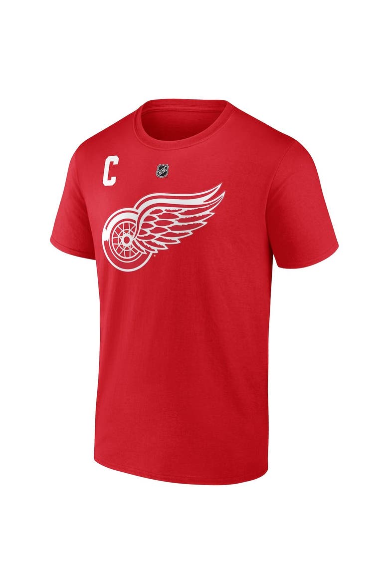Men's Fanatics Branded Dylan Larkin Red Detroit Red Wings Team Authentic Stack Name & Number T-Shirt, Alternate, color, Red