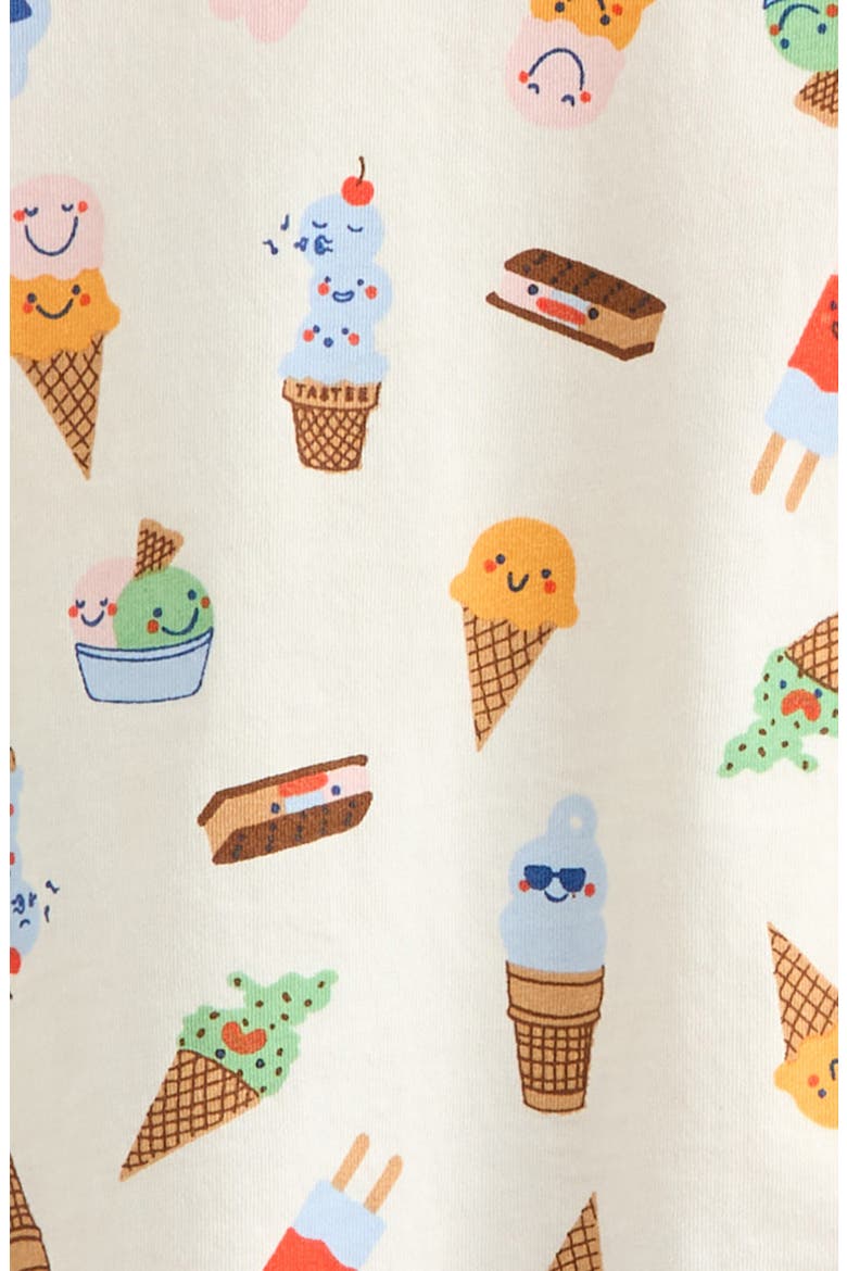 Print Tank & Shorts Set, Alternate, color, IVORY ICE CREAM PARTY- ORANGE