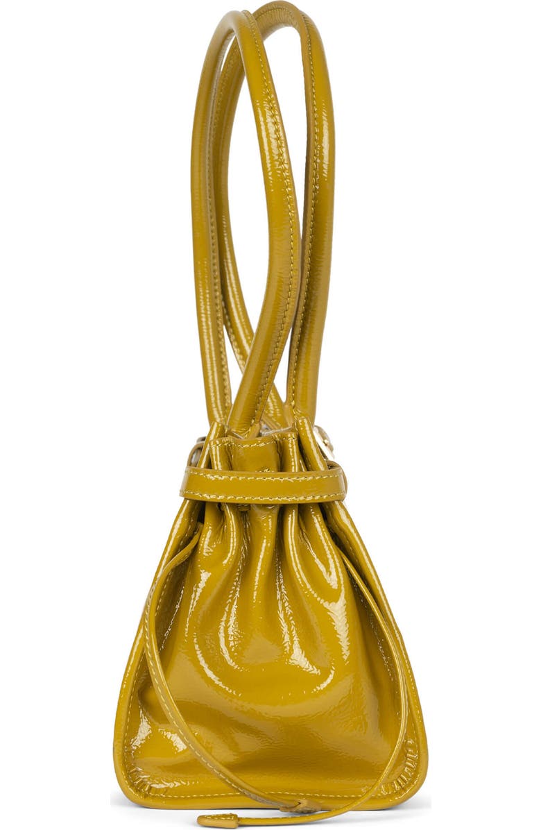 Jeffrey Campbell Pesky Leather Shoulder Bag, Alternate, color, Chartreuse Crinkle Patent