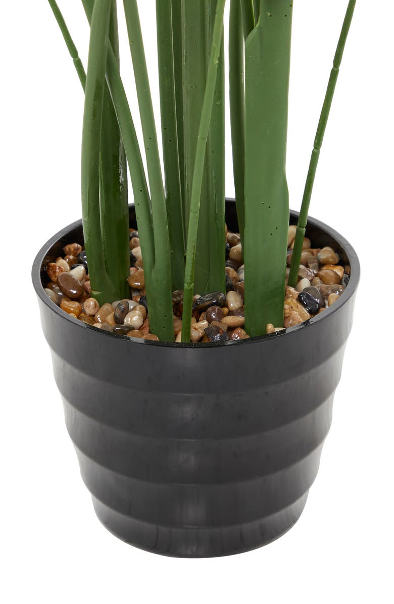 GINGER BIRCH STUDIO Green Faux Foliage Bird of Paradise Artificial Plant with Black Fluted Pot, Alternate, color, 