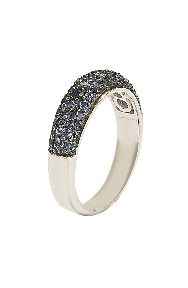 SUZY LEVIAN Sterling Silver Blue Sapphire Half Band Ring, Alternate, color, Blue