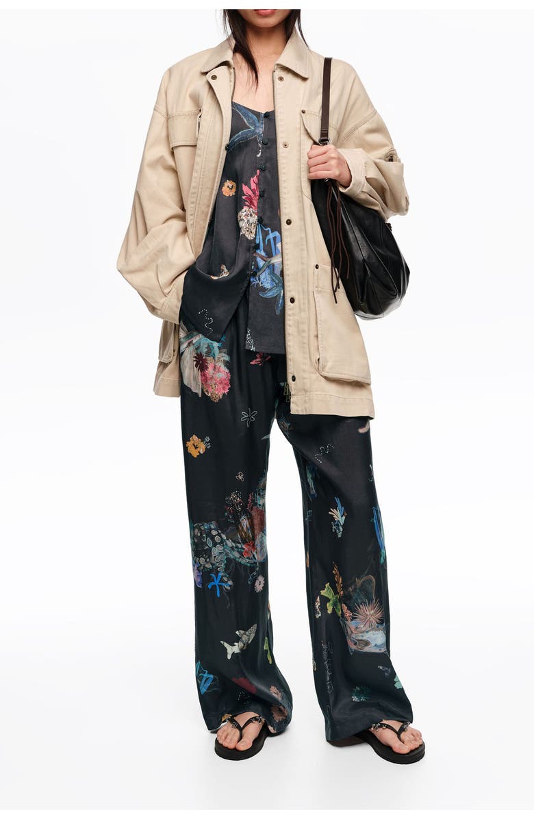 Bimba y Lola Seabed Print Joggers, Alternate, color, Seabed Anthracite